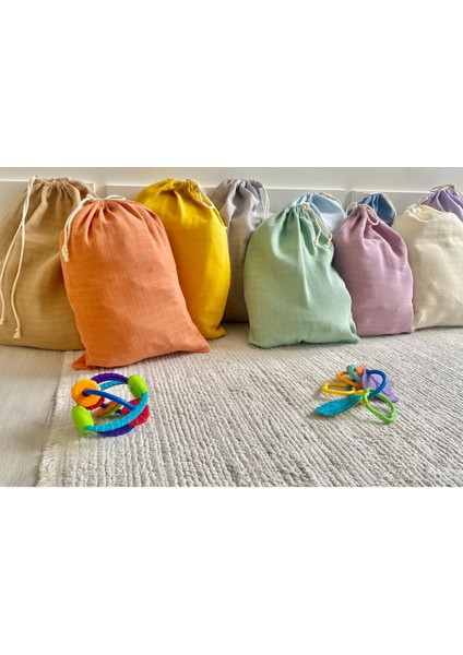 Müslin Pamuk Torba Kese Organizer Çok Amaçlı Kıyafet Kesesi,lego Torbası,oyuncak Kesesi indirimleri