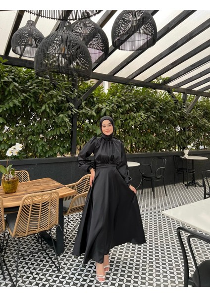 Lia Siyah Tesettür Abiye Elbise indirimleri