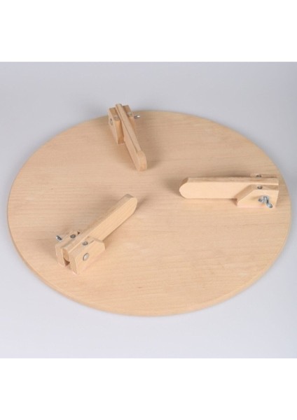 Katlanabilir 80 cm Ahşap Tahta Hamur Açma Yer Sofrası, Şık ve Kullanışlı Tasarım