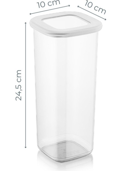 6'lı büyük boy kare saklama kabı seti, 1,75 L beyaz, pratik ve kullanışlı fırsatları