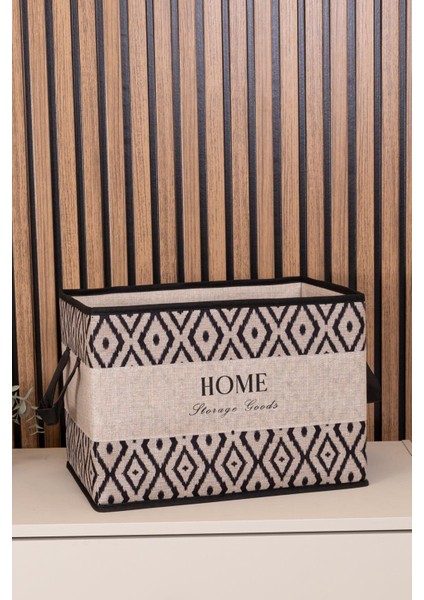 (3 Adet) Bohe Kulplu Düzenleyici (22 x 34 x 24 cm ) Mini Organizer Düzenleyici Hurç Kutu Kumaş Sepet fiyatları