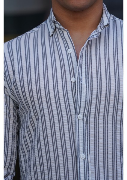 Erkek Gofre Kumaş %50 Likra %50 Pamuk Terletme Yapmaz Kolay Ütülenir Yazlık Gömlek fiyatları