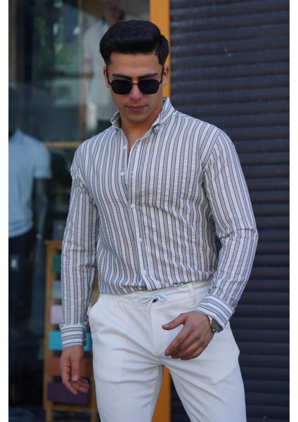 Erkek Gofre Kumaş %50 Likra %50 Pamuk Terletme Yapmaz Kolay Ütülenir Yazlık Gömlek modelleri