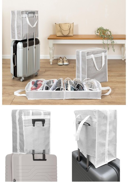 Ayakkabı Organizeri 6 Bölmeli Seyahat Tipi Ayakkabı Çantası Valiz Bavul Ayakkabı Düzenleyici Hurç