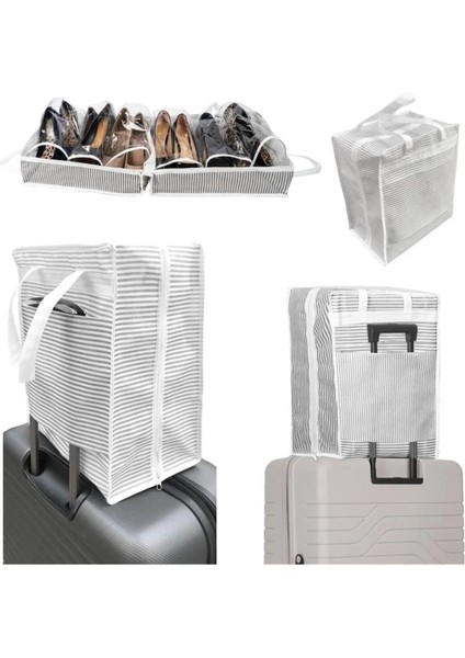 Ayakkabı Organizeri 6 Bölmeli Seyahat Tipi Ayakkabı Çantası Valiz Bavul Ayakkabı Düzenleyici Hurç fiyatları