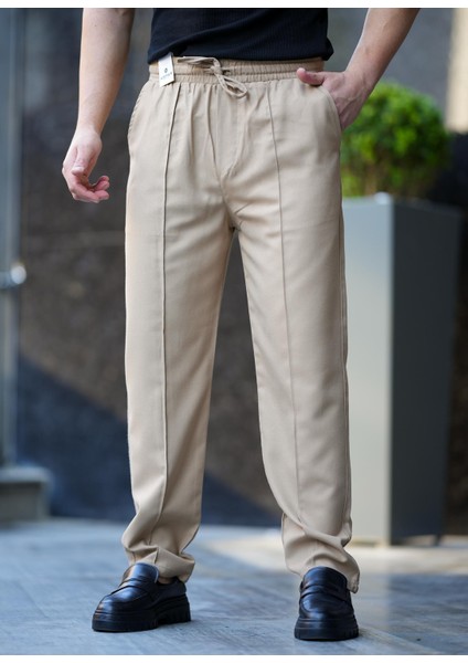 Mevsimlik Armürlü Kumaş Jogger Pantolon