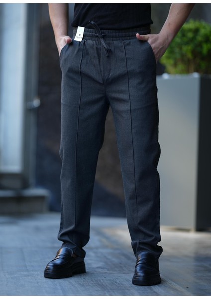 Mevsimlik Armürlü Kumaş Jogger Pantolon