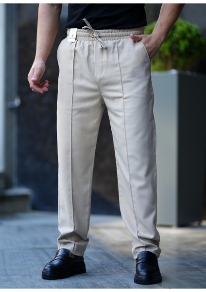 Mevsimlik Armürlü Kumaş Jogger Pantolon