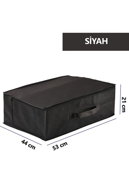 3'lü Set 53 x 44 x 21 cm Baza Altı & Dolap Içi Organizer, Yorgan & Yastık Düzenleyici Hurç Siyah fiyatları