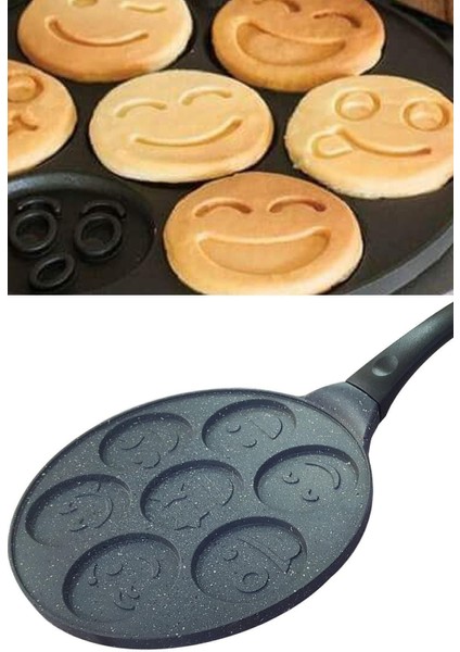 Döküm granit kaplama krep tava 28cm yapışmaz taban, kullanışlı ve dayanıklı tasarım