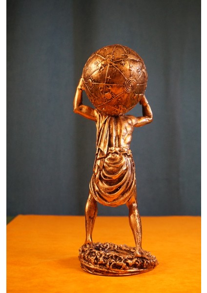 Atlas Biblo Güçlü ve Etkileyici Tasarım: 30 cm Atlas Özel Tasarım Heykel Ev Dekor Hediyelik Aksesuar modelleri