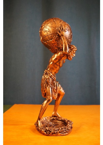 Atlas Biblo Güçlü ve Etkileyici Tasarım: 30 cm Atlas Özel Tasarım Heykel Ev Dekor Hediyelik Aksesuar fırsatları