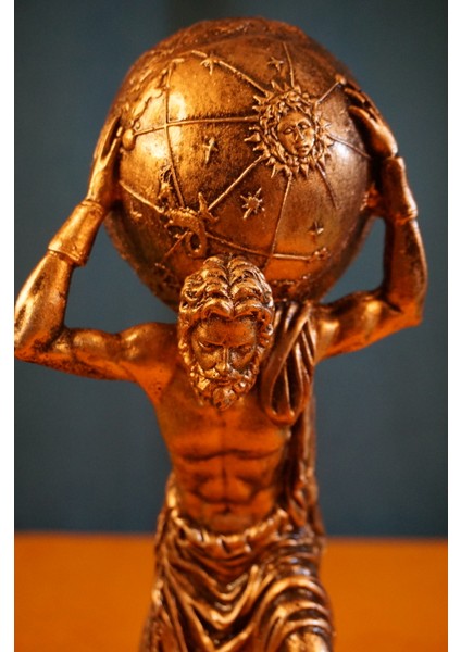 Atlas Biblo Güçlü ve Etkileyici Tasarım: 30 cm Atlas Özel Tasarım Heykel Ev Dekor Hediyelik Aksesuar indirimleri