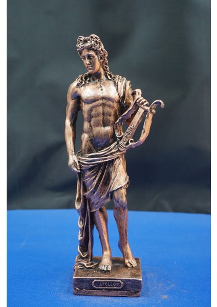 Antik Yunan Tanrısı Güneş ve Işık Tanrısı Apollo Heykel Biblo – Ev Dekor & Hediyelik Aksesuar 25 cm