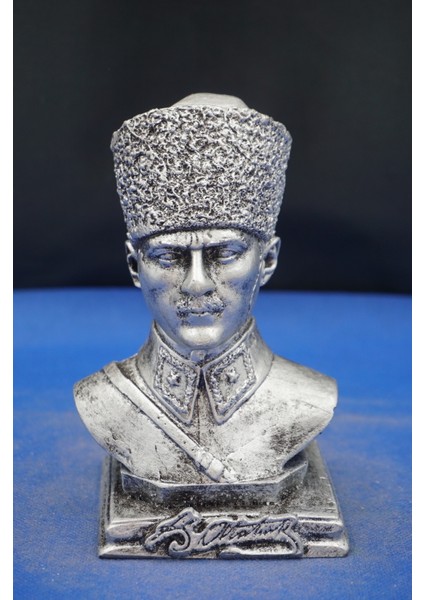 Mustafa Kemal Atatürk Büstü Heykel Biblo – Özel Tasarım Ofis Aksesuar Ev Dekor Hediyelik (16 cm )