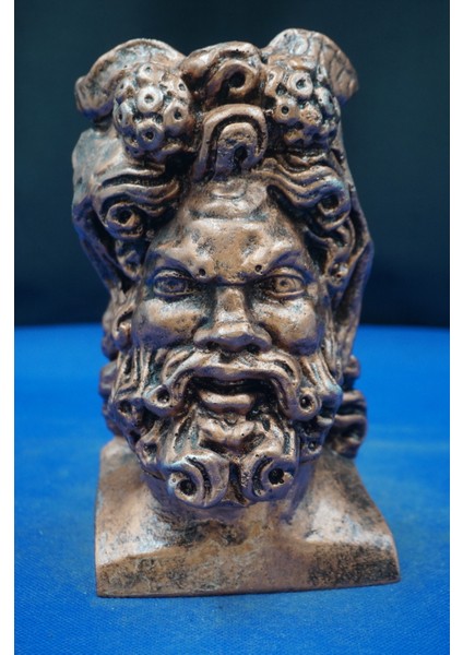 Altik Yunan Mitolojisi Silenus Başı Heykeli Biblo – Ev Dekor & Hediyelik Aksesuar (18 cm )