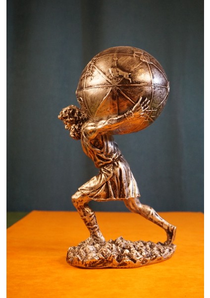 Atlas Biblo Güçlü ve Etkileyici Tasarım: 30 cm Atlas Heykel Ev Dekor Hediyelik Aksesuar fırsatları