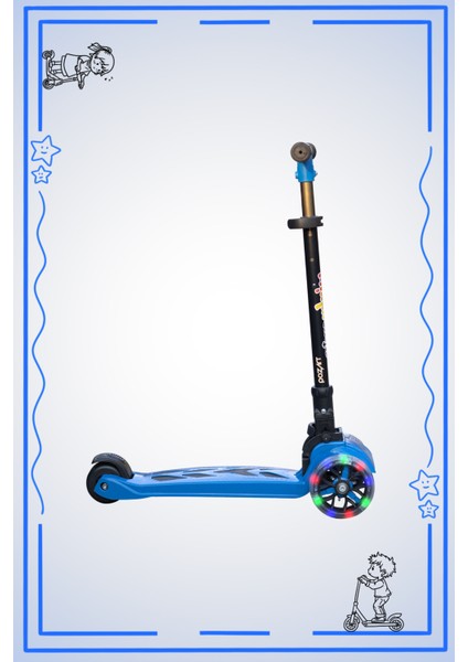 Scooter Yeni Winky 3tekerli LED Işıklı 3kademe90 Kilo Kapasite