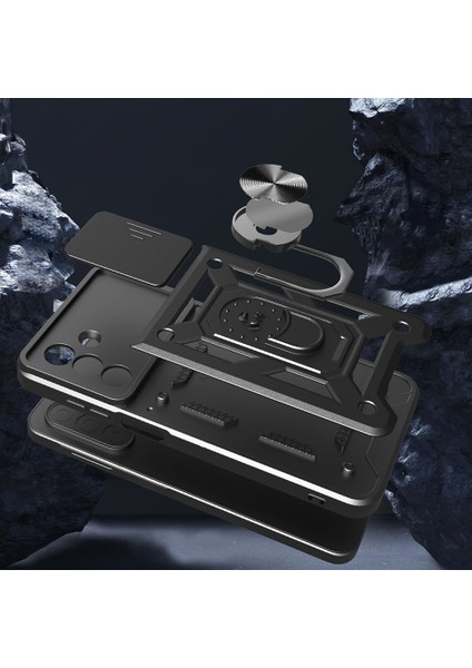 Samsung Galaxy A26 Kılıf Magnetik Standlı Kamera Korumalı Zore Sürgülü Vega Kapak fırsatları
