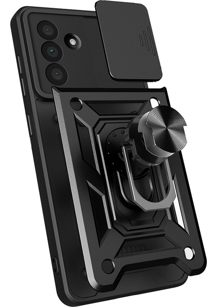 Samsung Galaxy A36 Kılıf Magnetik Standlı Kamera Korumalı Zore Sürgülü Vega Kapak modelleri