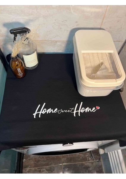 Home Sweat Home Baskılı Çamaşır Makine Örtüsü
