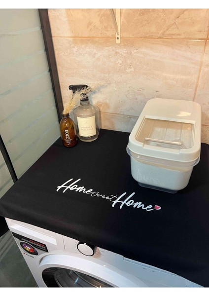 Home Sweat Home Baskılı Çamaşır Makine Örtüsü