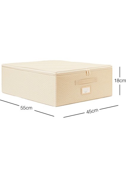 Orta Boy Bej Balıksırtı Baza Altı Valiz Düzenleyici Destekli Kutu Hurç 45 x 55 x 18 fiyatları