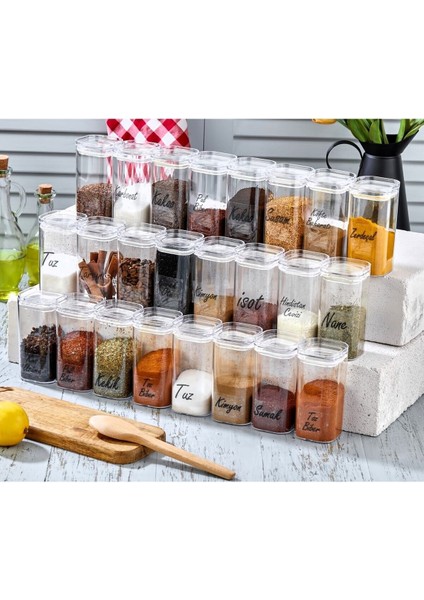 24'lü 300 ML Akrilik Saklama Kabı Seti, Pratik ve Şık Organizerler, 330 cl, 24 Parça fiyatları