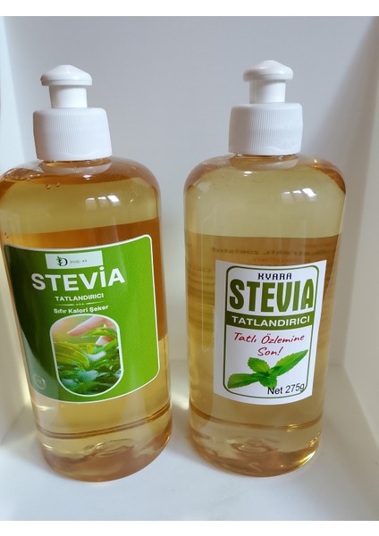 700 gr Kullanıma Hazır Sıvı Organik Stevia Doğal Tatlandırıcı ve Gıda Katkısı Sıcak Soğuk Içeçek ve Tatlı Kullanıma Uygun Şeker