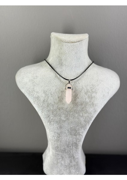 Pembe Kuvars Kristal Kolye – Aşkın ve Huzurun Taşı