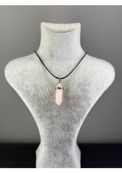 Pembe Kuvars Kristal Kolye – Aşkın ve Huzurun Taşı modelleri