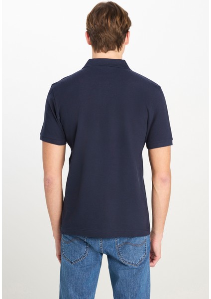 %100 Pamuk Regular Fit Normal Kesim Lacivert Polo Yaka Tişört indirimleri