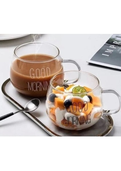 Yakut Bardak Kulplu Termisil Good Morning 2'li