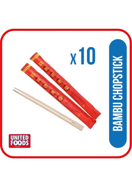 Bambu Çiftli Çubuklar, 24 cm, 10 çift, şık ve sağlıklı kullanım için ideal set