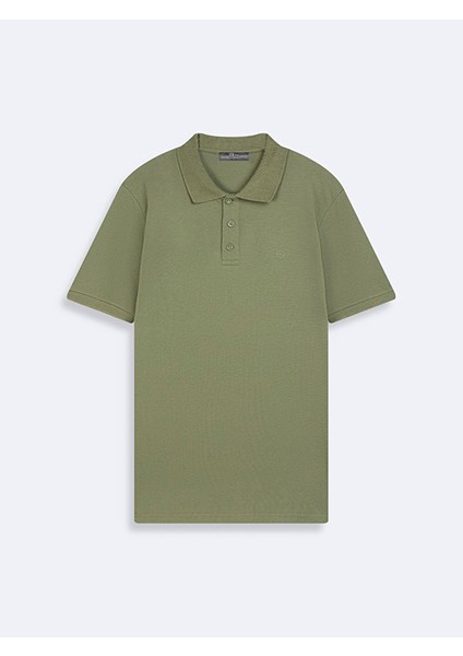Erkek Polo Yaka Kısa Kol Regular Yeşil T-shırt