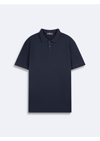 Erkek Polo Yaka Kısa Kol Regular Lacivert T-shırt