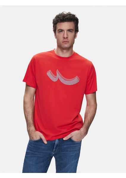 Erkek Sıfır Yaka Kısa Kollu Regular Kırmızı T-shırt fiyatları