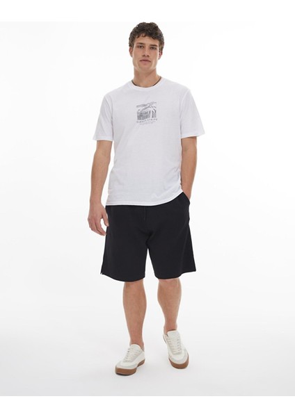 SEZONO Erkek Sıfır Yaka Kısa Kol Regular Siyah T-Shirt 1225841796089