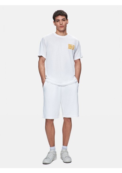 COBERA Erkek Sıfır Yaka Kısa Kol Sırtı Baskılı T-Shirt 1225842906089