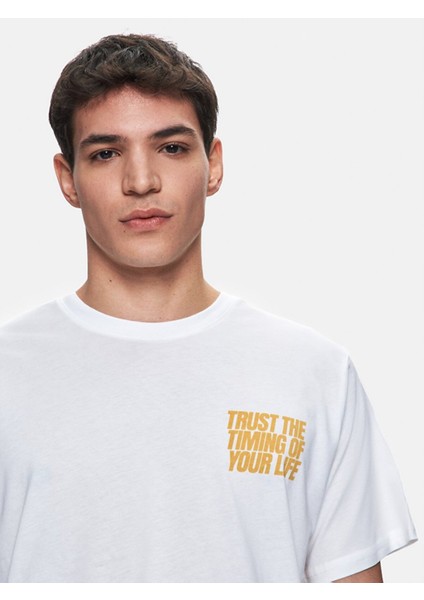 COBERA Erkek Sıfır Yaka Kısa Kol Sırtı Baskılı T-Shirt 1225842906089 fırsatları