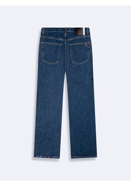 Lıoren Düz Paça Orta Bel Jean Pantolon