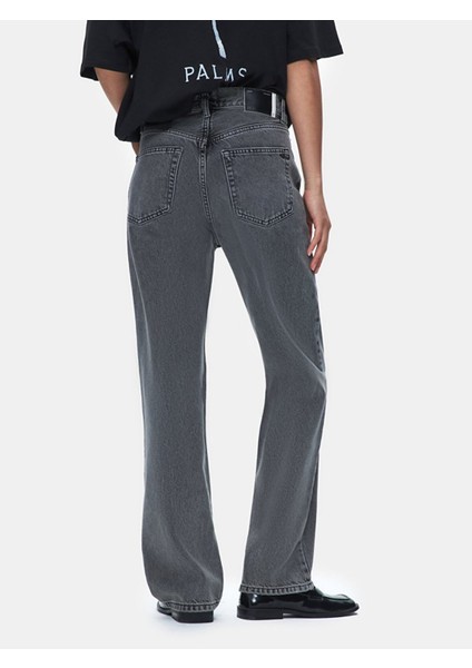 Kadın Vanetta Düz Paça Yüksek Bel Jean Pantolon modelleri