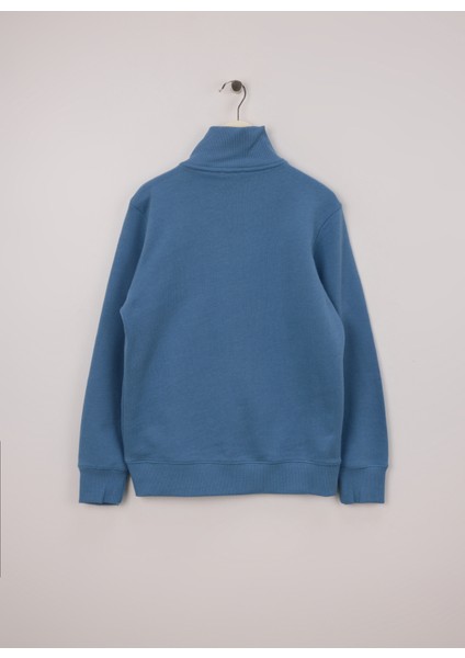Baskılı Erkek Mavi Sweatshırt 3J68C501B fiyatları