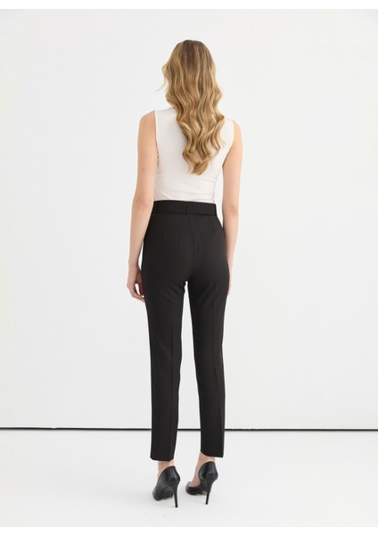 Normal Bel Standart Siyah Kadın Pantolon 25YSL5351 fırsatları