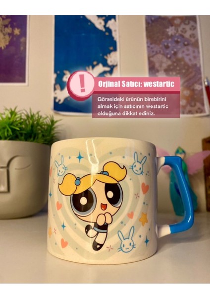 Mavi Bubbles Kalp Detaylı Seramik Kahve Fincanı, Şık ve Sıcacık Tasarım