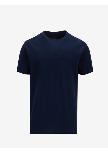 Bisiklet Yaka Düz Lacivert Erkek T-Shirt FC5SM-TST 2763