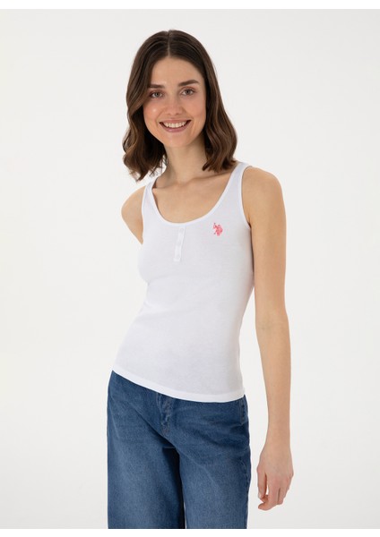 Bisiklet Yaka Beyaz Kadın T-Shirt GEDDA25 modelleri