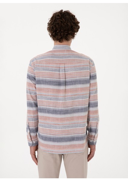 Regular Fit Gömlek Yaka Kırmızı Erkek Gömlek Gatum indirimleri