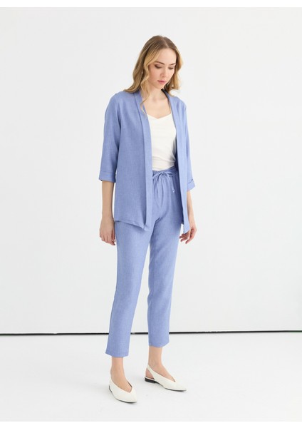 Normal Bel Standart Açık Mavi Kadın Pantolon 25YSL5363 modelleri