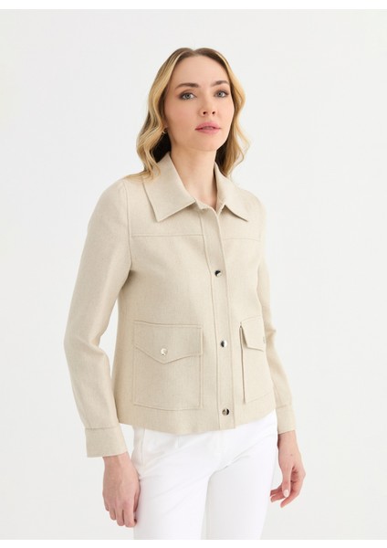 Standart Bej Kadın Ceket 25YSL1447 modelleri